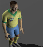 picture of rendered soccer player standing