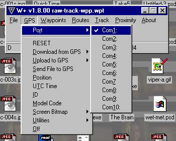 Garmin GPS-12, Waypoint Software and Windows Application